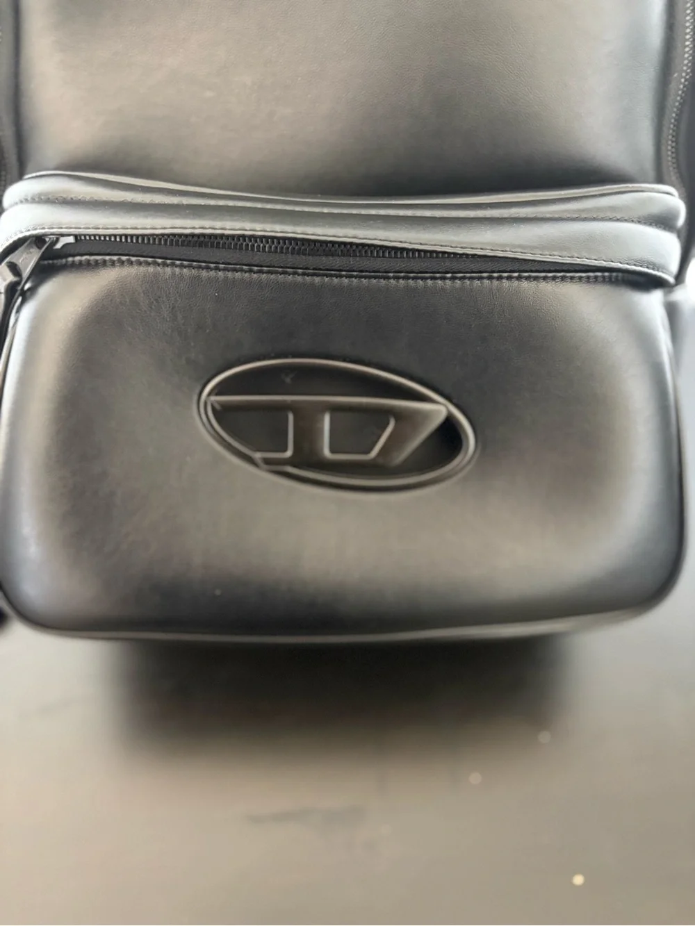 Diesel Holi-D Backpack M Black Oval D Neoprene PU Unisex NWOT